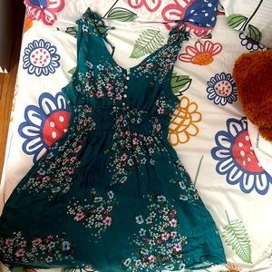 A mini floral dress